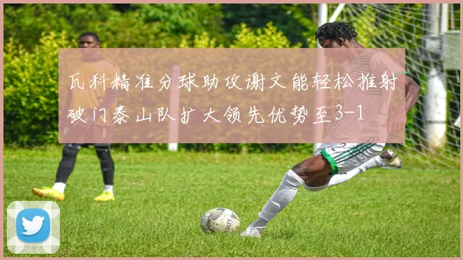 瓦科精准分球助攻谢文能轻松推射破门泰山队扩大领先优势至3-1